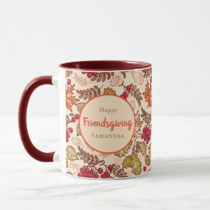 Benutzerdefiniertes Freundes-Dankfest mit Herbstla Tasse