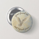 Benutzerdefiniertes Friedens-Tauben-Button-Design. Button (Vorne & Hinten)