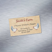 Benutzerdefiniertes Frische Eier Visitenkarte Magn