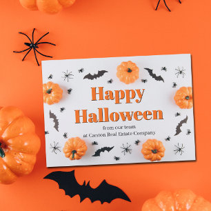 Benutzerdefiniertes Frohes Halloween-Geschäftsmark Feiertagskarte
