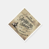Benutzerdefiniertes Frohes Halloween  Serviette (Ecke)