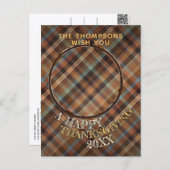 Benutzerdefiniertes fröhliches Niedliches Erntedan Postkarte (Vorne/Hinten)