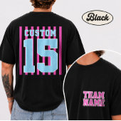 Benutzerdefiniertes Front-Back-Team-Name-Nummer-Sp T-Shirt