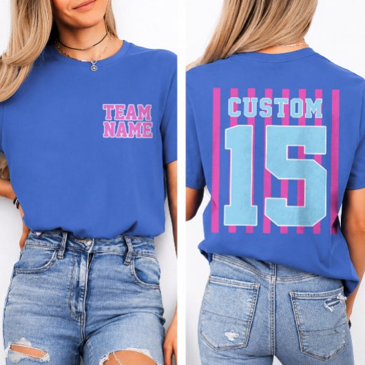 Benutzerdefiniertes Front-Back-Team-Name-Nummer-Sp T-Shirt