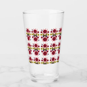 Benutzerdefiniertes Frühlings-Schmetterling-Blumen Glas