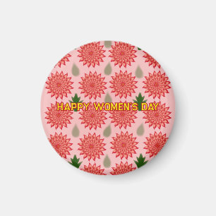 Benutzerdefiniertes Frühlingsblumen-Frauen-Tag Pat Magnet