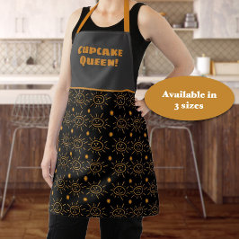 Benutzerdefiniertes Fun Orange Handgezeichnetes So Schürze