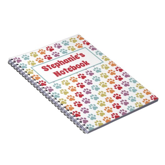 Benutzerdefiniertes Fun Weißes Regenbogenfarbenmus Notizblock (Rechte Seite)