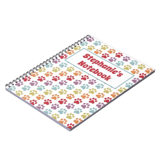 Benutzerdefiniertes Fun Weißes Regenbogenfarbenmus Notizblock (Linke Seite)