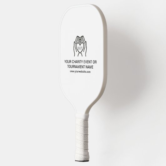 Benutzerdefiniertes Fundraiser-Logo, QR-Code, Wohl Pickleball Schläger (Links)