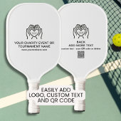 Benutzerdefiniertes Fundraiser-Logo, QR-Code, Wohl Pickleball Schläger