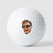 Benutzerdefiniertes Funny Face Cut Out Foto Golfball (Vorderseite)