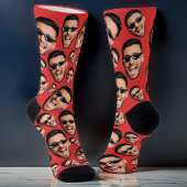 Benutzerdefiniertes Funny Funny Face Foto überall Socken