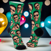 Benutzerdefiniertes Funny Funny Face Foto überall Socken