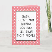 Benutzerdefiniertes Funny I Liebe Sie wegen Angebo Karte (Vorderseite)