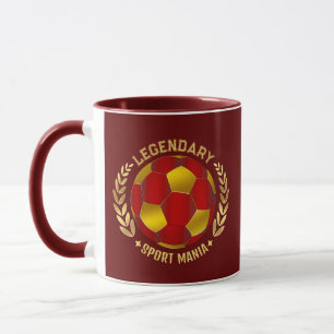 Benutzerdefiniertes Fußball-Logo für Männer Tasse
