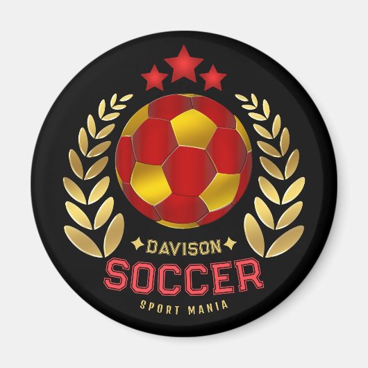 Benutzerdefiniertes Fußball-Logo Magnet (Vorne)