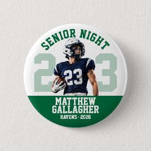 Benutzerdefiniertes Fußball-Senior-Night-Spielerfo Button