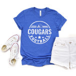 Benutzerdefiniertes Fußballteam mit Name des Spiel Tri-Blend Shirt<br><div class="desc">Custom Front and Back Football T - Shirt - in blue Design gezeigt mit einem stilvollen runden Logo mit Fußball Helm,  US Flagge. Personalisieren Sie Ihre Spiele mit dem Namen Ihres Spielers,  der Jersey-Nummer und dem Nachnamen Ihres Spielers. Enthält einen Fußball-Akzent auf der Rückseite.</div>
