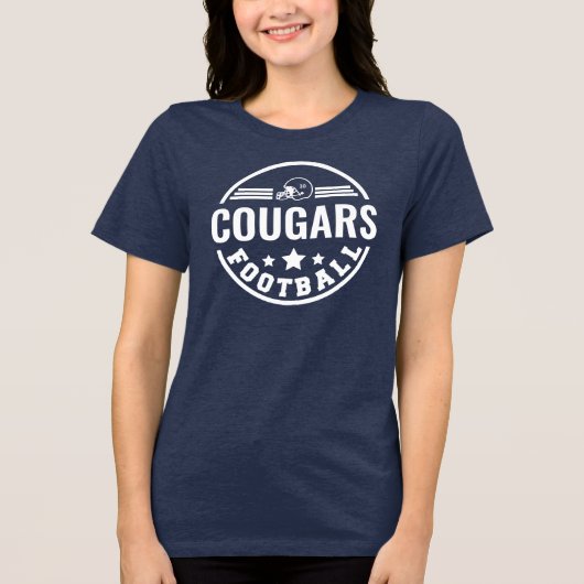 Benutzerdefiniertes Fußballteam mit Spielername Na Tri-Blend Shirt (Vorderseite)