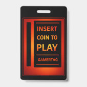 Benutzerdefiniertes Gamer-Abzeichen | Münze einwer Ausweis (Rückseite)
