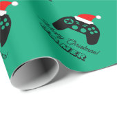 Benutzerdefiniertes Gaming-Controller-Weihnachtspa Geschenkpapier (Rolleneckpunkt)