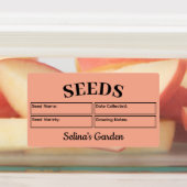 Benutzerdefiniertes Gartensaatgut Etiketten (Befestigt)