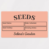 Benutzerdefiniertes Gartensaatgut Etiketten (Design 1)