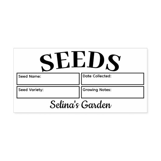 Benutzerdefiniertes Gartensaatgut Gummistempel (Prägung)