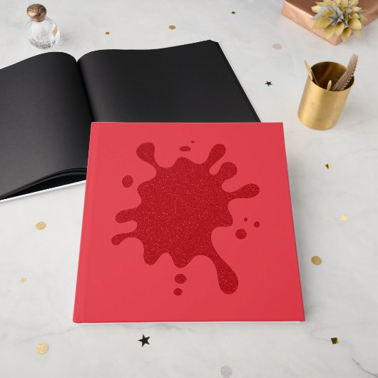 Benutzerdefiniertes Gästebuch für Tomato Red Ink S (Vorderseite offen)