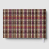 Benutzerdefiniertes Gästebuch Gingham-Stil Ferienw (Rückseite)