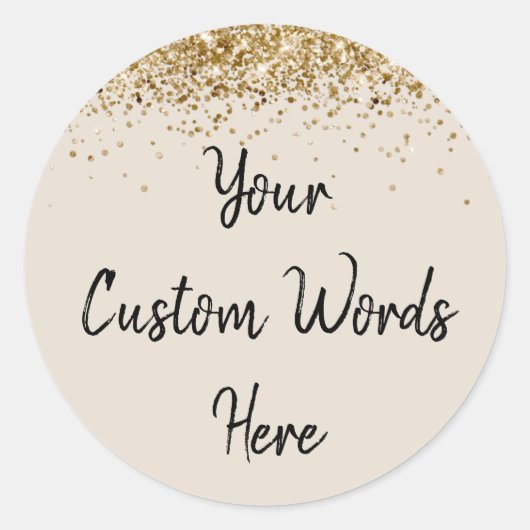 Benutzerdefiniertes Gastgeschenk Personalisiert Ge Runder Aufkleber (Vorderseite)