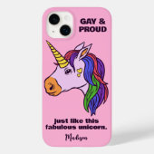 Benutzerdefiniertes Gay Unicorn Case-Mate iPhone Hülle (Rückseite)