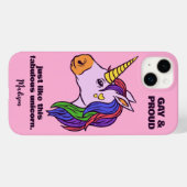 Benutzerdefiniertes Gay Unicorn Case-Mate iPhone Hülle (Rückseite (Horizontal))