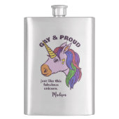 Benutzerdefiniertes Gay Unicorn Flachmann (Vorderseite)