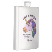 Benutzerdefiniertes Gay Unicorn Flachmann (Rechts)