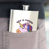 Benutzerdefiniertes Gay Unicorn Flachmann (Beispiel)