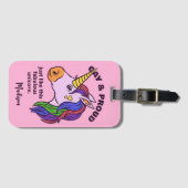 Benutzerdefiniertes Gay Unicorn Gepäckanhänger (Vorderseite (Horizontal))