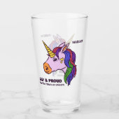 Benutzerdefiniertes Gay Unicorn Glas (Vorderseite)