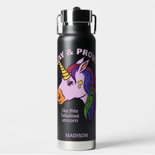 Benutzerdefiniertes Gay Unicorn Trinkflasche