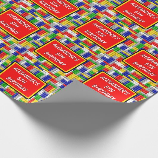 Benutzerdefiniertes Gebäude Blockiert Farbjunge Ge Geschenkpapier (Ecke)