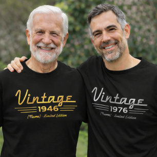 Benutzerdefiniertes Geburtsjahr-Shirt, klassischer T-Shirt