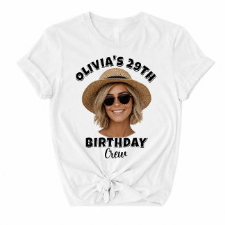Benutzerdefiniertes Geburtstags-Kopf-Foto | Party- T-Shirt