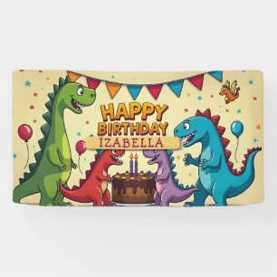 Benutzerdefiniertes Geburtstagsbanner Dinosaurier Banner