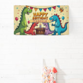 Benutzerdefiniertes Geburtstagsbanner Dinosaurier Banner (InSitu)