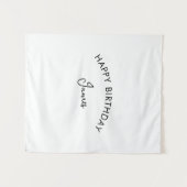 Benutzerdefiniertes Geburtstagsbanner, Personalisi Wandteppich (Vorderseite (Horizontal))