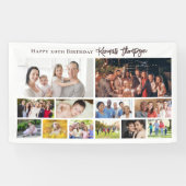 Benutzerdefiniertes Geburtstagsfoto-Collage-Willko Banner (Horizontal)