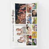 Benutzerdefiniertes Geburtstagsfoto-Collage-Willko Banner (Vertikal)