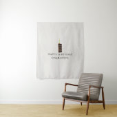Benutzerdefiniertes Geburtstagskuchen-Name-Flagge- Wandteppich (Beispiel)