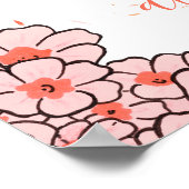 Benutzerdefiniertes Geburtstagsplakat Hase Blumen Poster (Ecke)